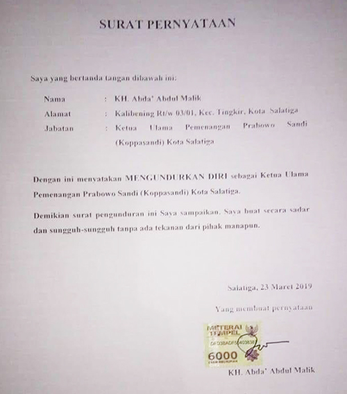 Ketua Koppasandi Mundur, Ini Kata BPN Prabowo - Sandi