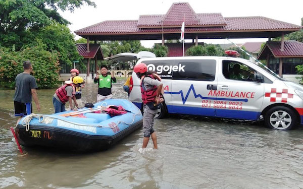 Gojek Gandeng Pemprov DKI Jakarta Bantu Warga Terdampak Banjir