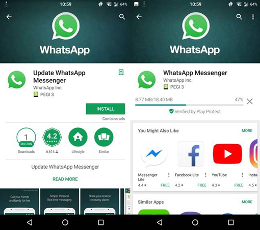 Muncul WhatsApp Palsu, Google dan Sejuta Pengguna Tertipu