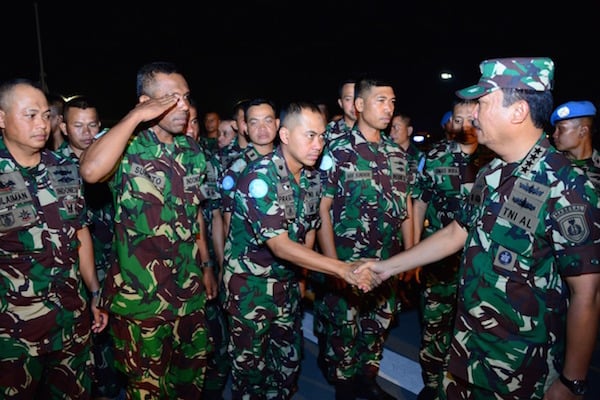 Kasal Beri Pengarahan ke Prajurit Satgas Maritim TNI