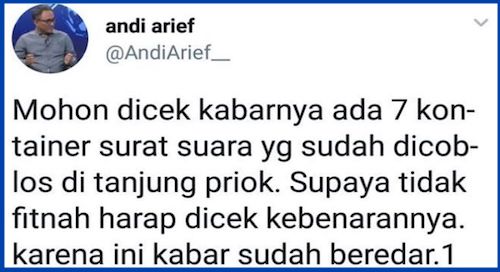 Hasto Sebut Hoaks Andi Arief soal Surat Suara Amat Berbahaya