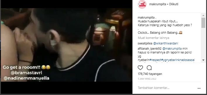 Video Ciuman Beredar, Nadine Waworuntu &amp; Verrel Lagi Mabuk?