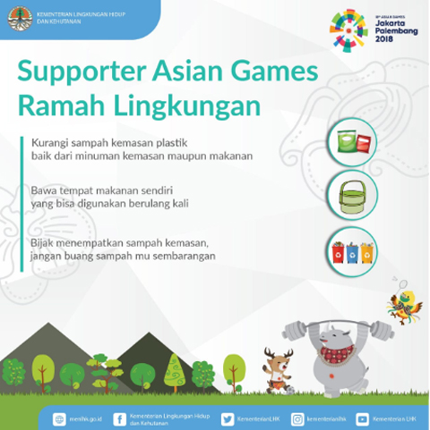 Suporter Asian Games Harus Ramah Lingkungan, Ini Caranya