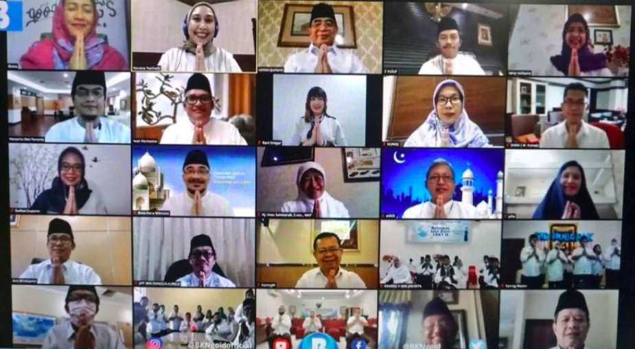 Seru, Halalbihalal Virtual Pegawai BKN dari Seluruh Indonesia