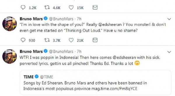 Reaksi Bruno Mars usai Penayangan Lagunya Dibatasi KPID Jawa Barat