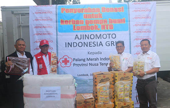 Bantuan Ajinomoto untuk Ratusan Korban Gempa Lombok