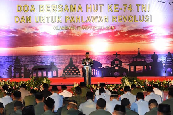 Mabes TNI Gelar Doa Bersama HUT Ke-74 TNI dan untuk Pahlawan Revolusi