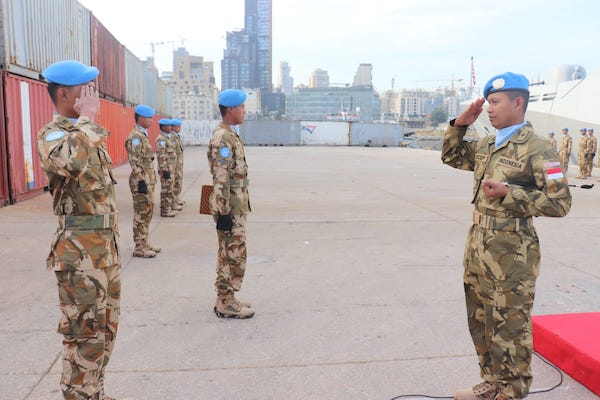 Kontingen Garuda Memperingati Hari Jadi TNI Ke-73 di Lebanon