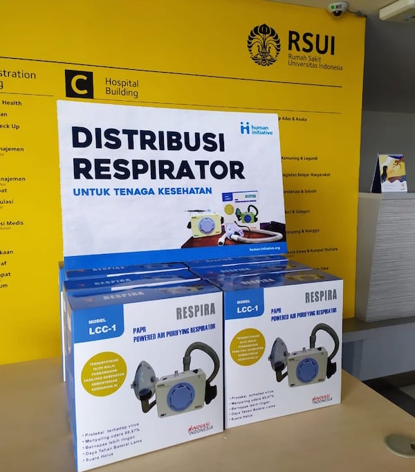 Human Initiative Distribusikan 60 Respirator untuk Tenaga Kesehatan