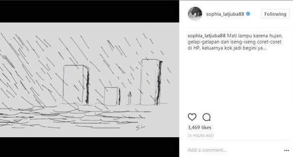 Unggah Gambar Jakarta Banjir, Sophia Latjuba Sindir Anies?